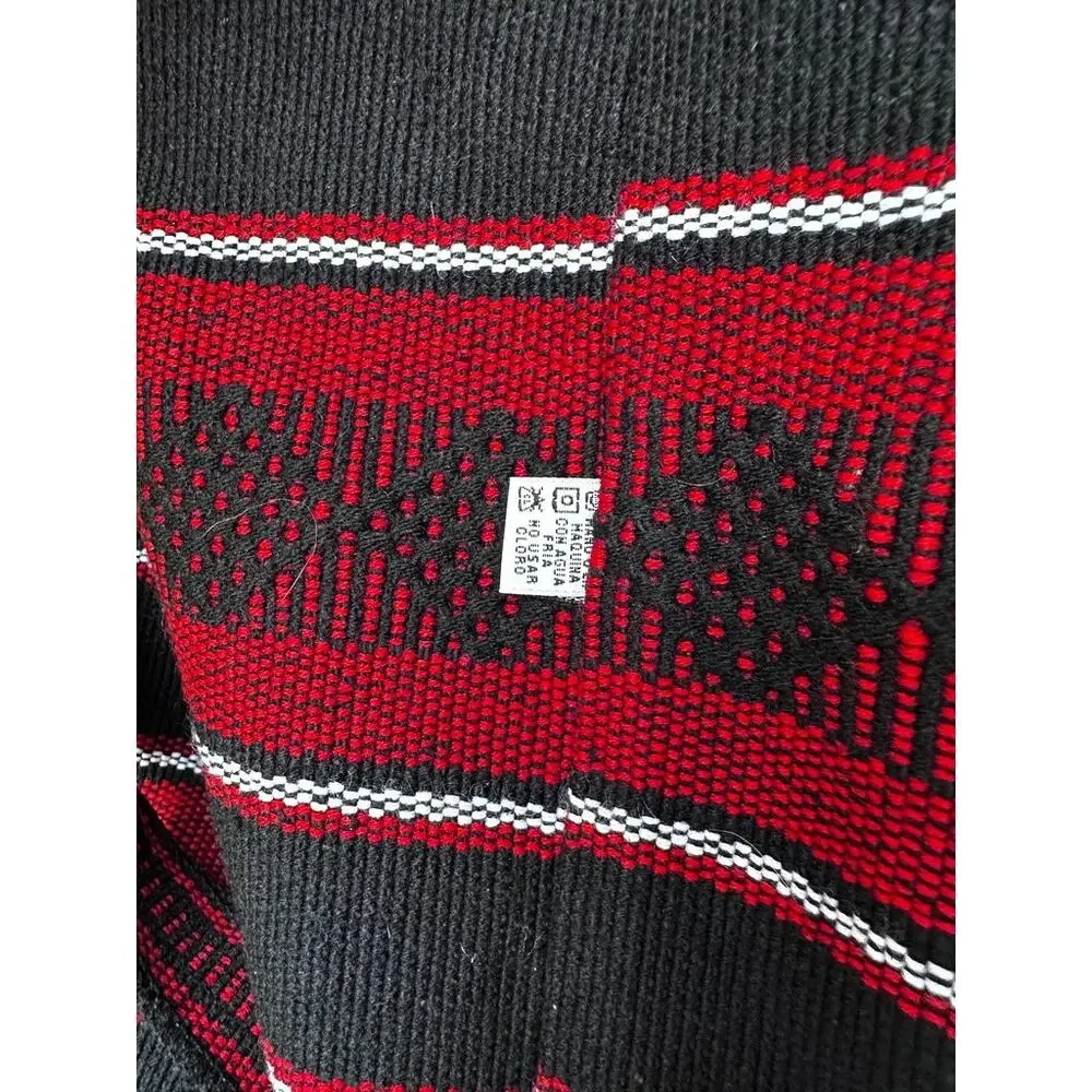 Houston Texans NFL Unisex Mexican Falza Blanket Drawstring Backpack Red / Navy
